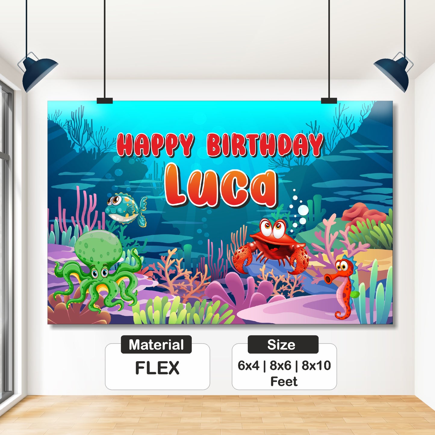 Under the Sea Theme Backdrop