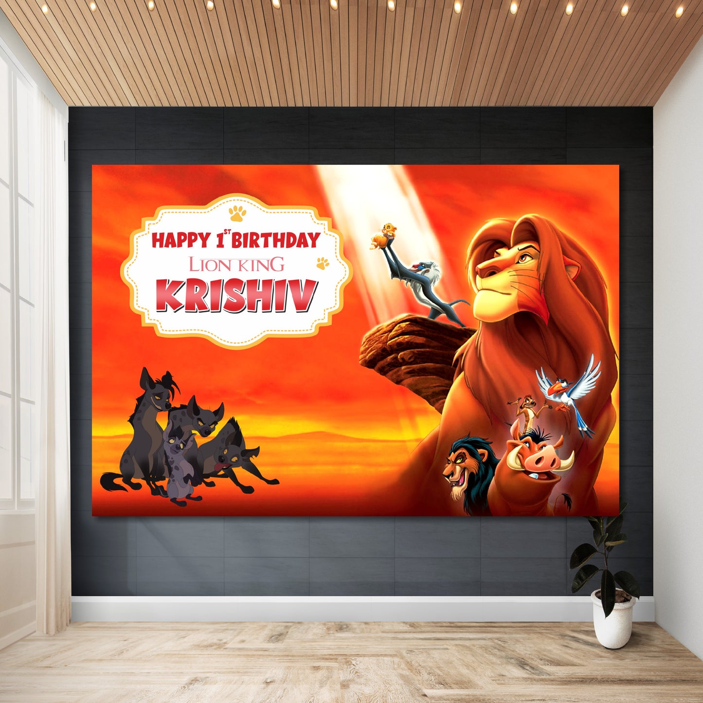 Lion King Theme Personalized Backdrop