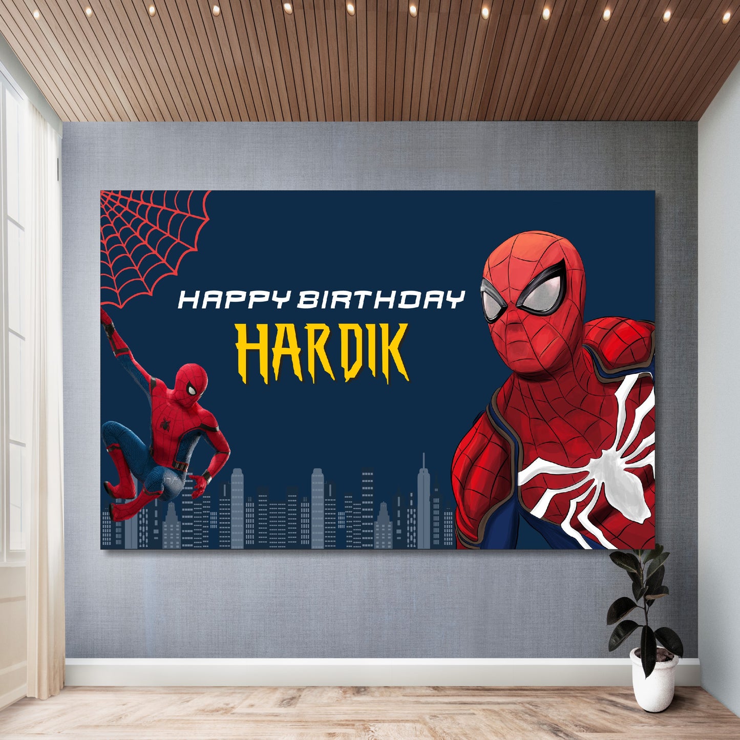 Spiderman Theme Personalized Backdrop