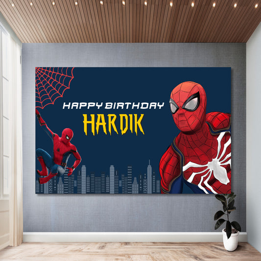 Spiderman Theme Personalized Backdrop