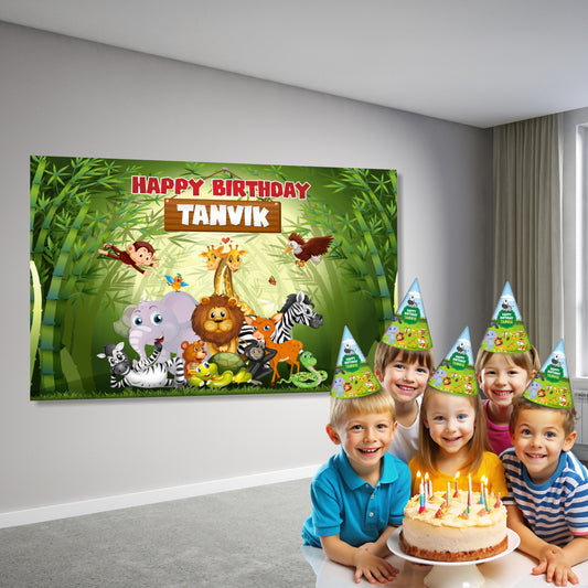 Jungle Theme Personalized Backdrop