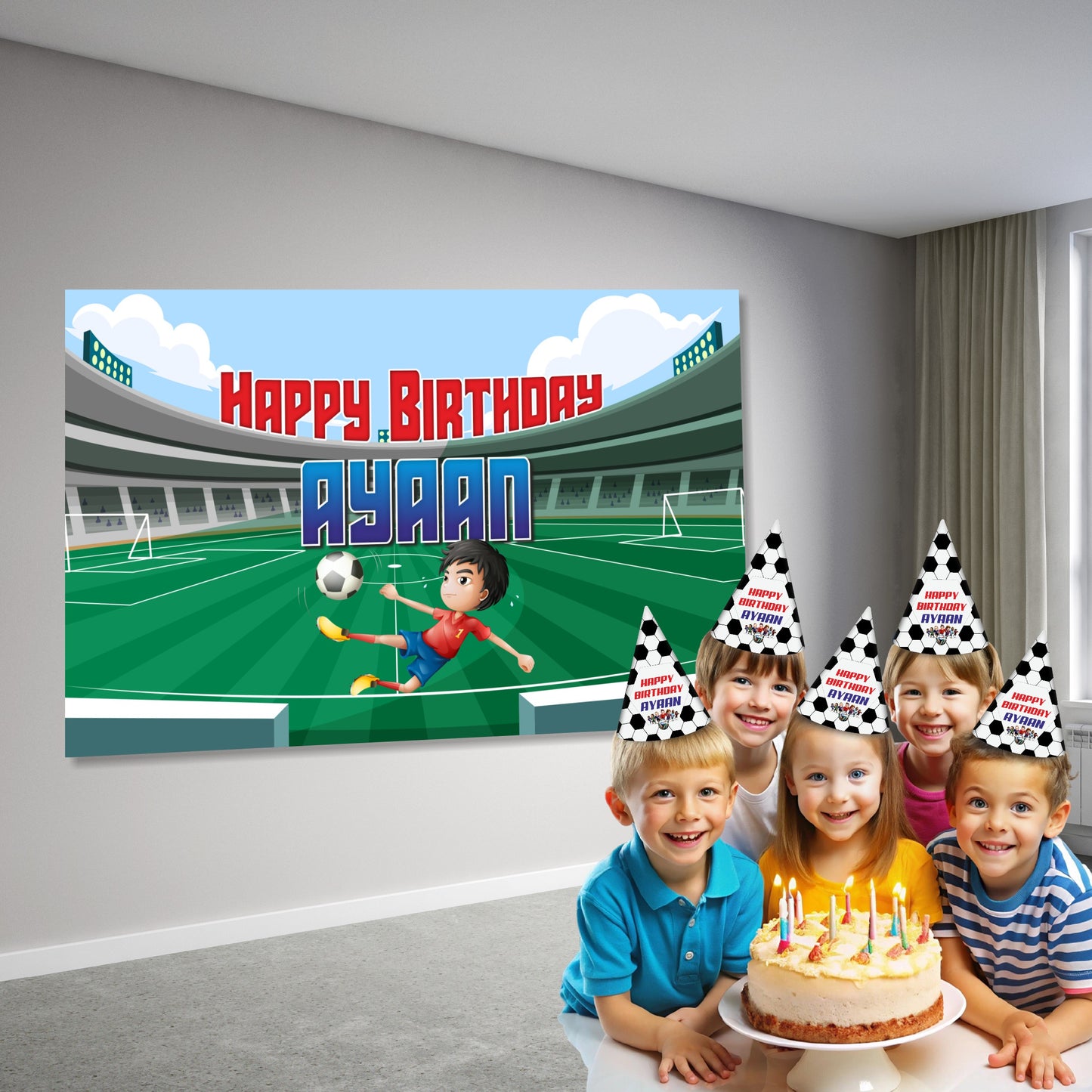 Football Theme Personalized Backdrop