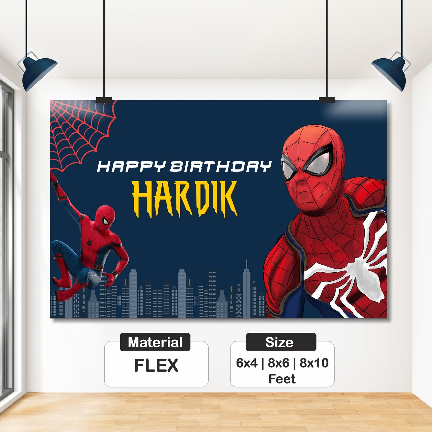 Spiderman Theme Personalized Backdrop