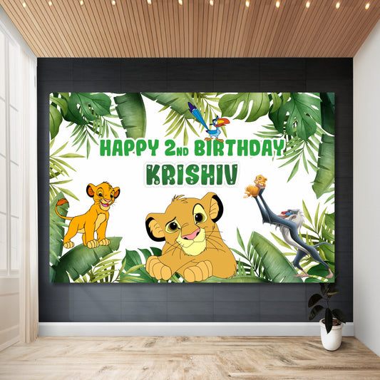 Lion King Theme Customized Backdrop