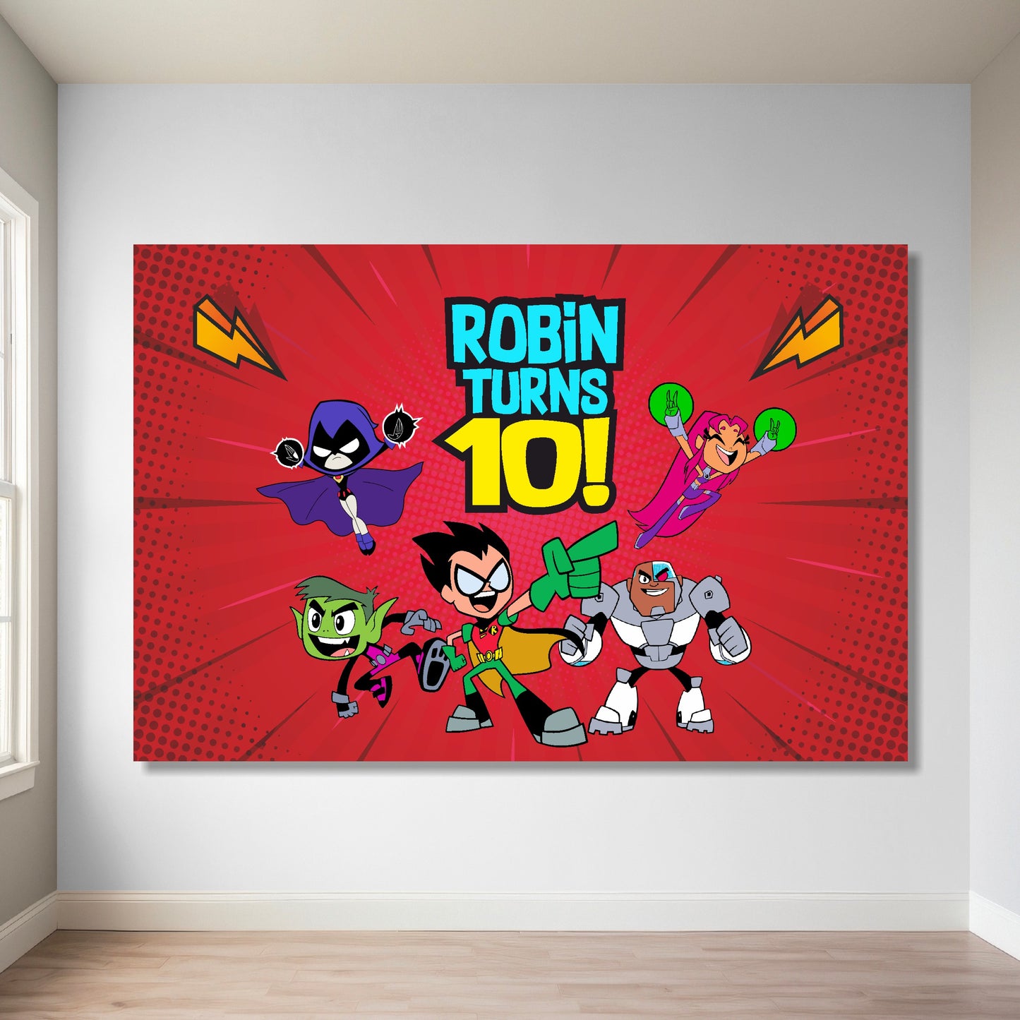 Teen Titans Theme Customized Backdrop