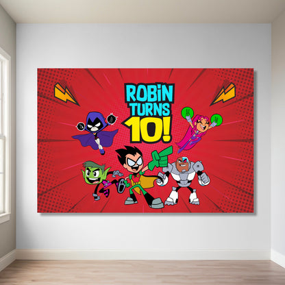 Teen Titans Theme Customized Backdrop
