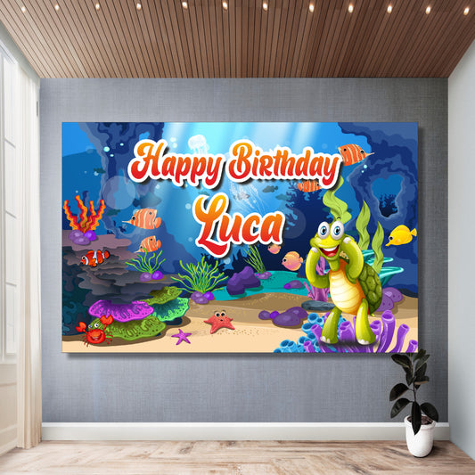 Under the Sea Theme Customized Backdrop