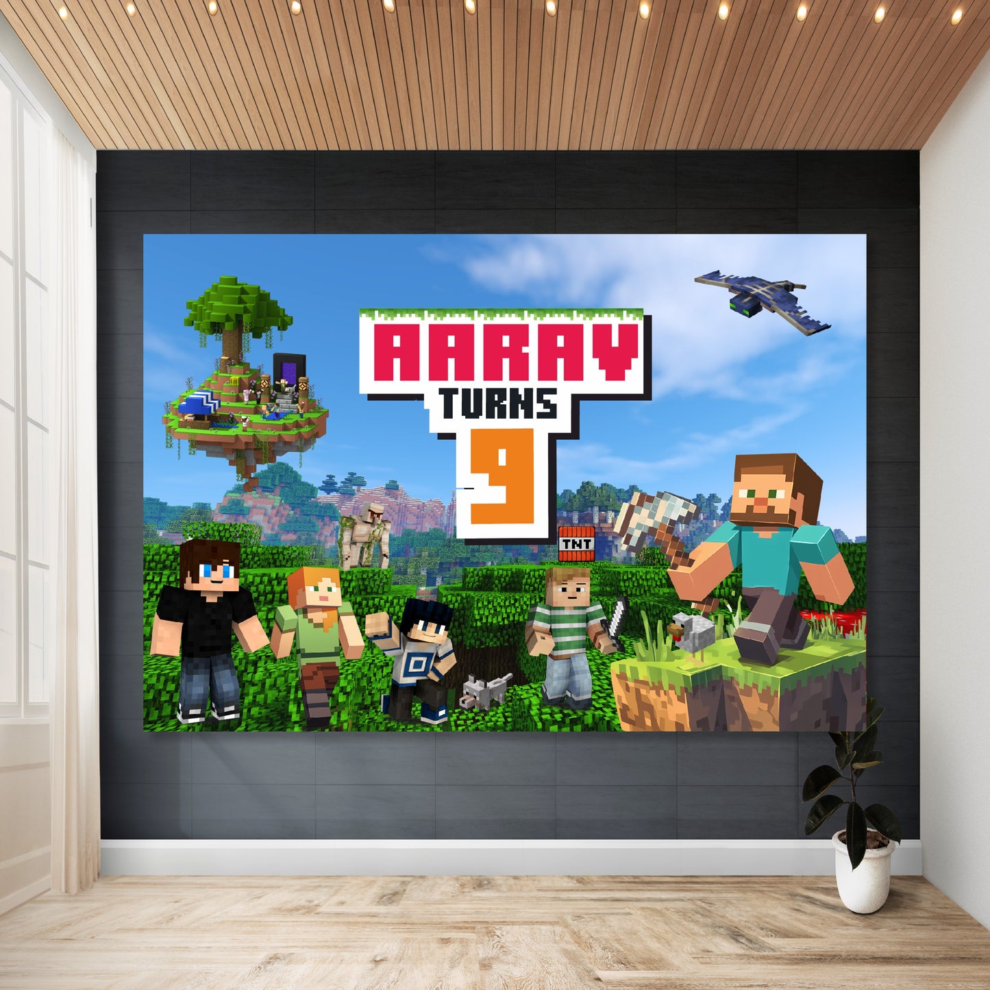 Minecraft Theme Customized Backdrop