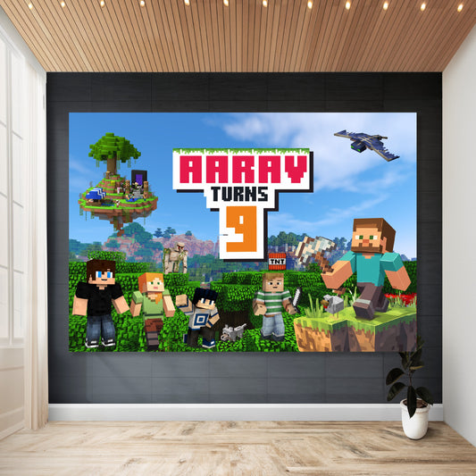 Minecraft Theme Customized Backdrop