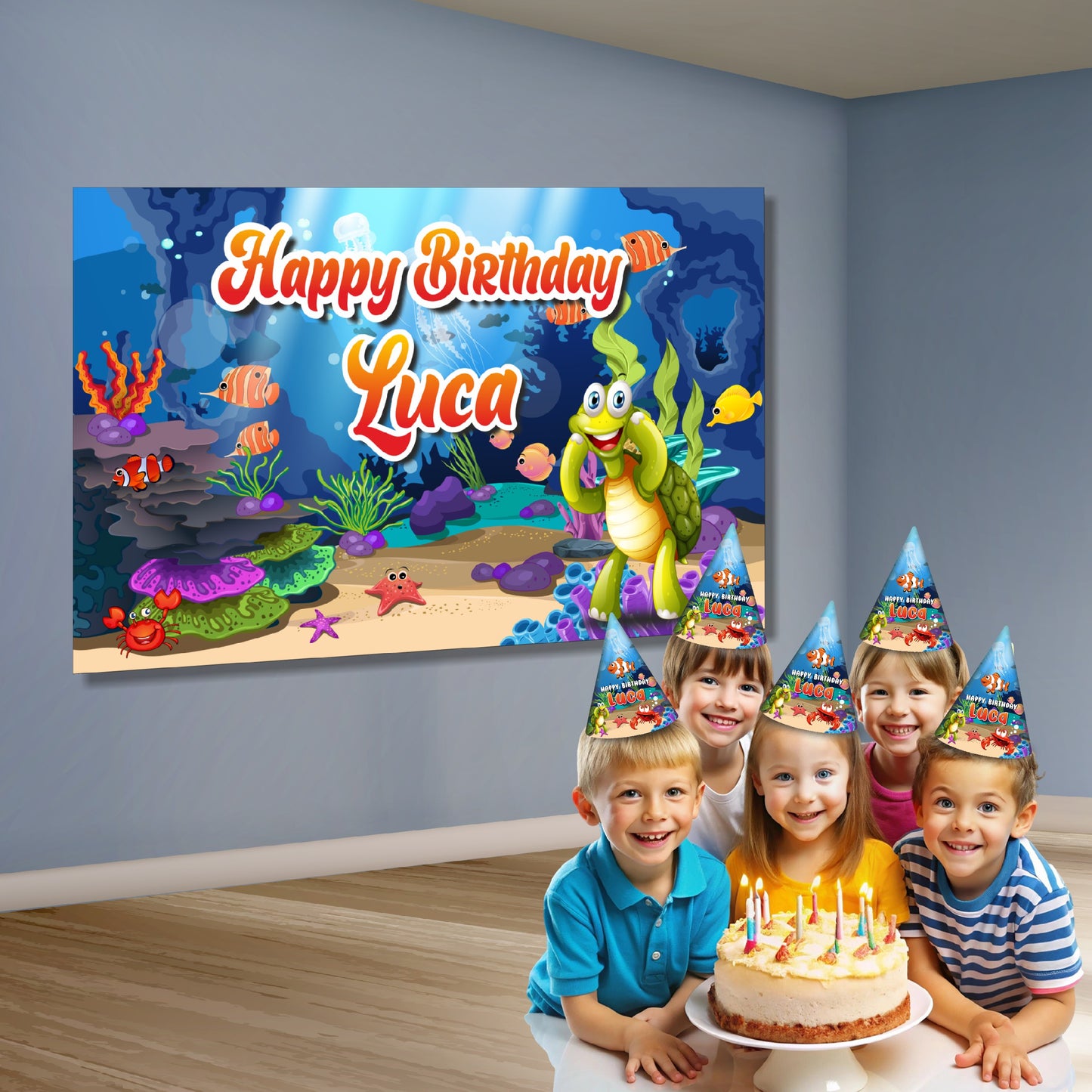 Under the Sea Theme Customized Backdrop