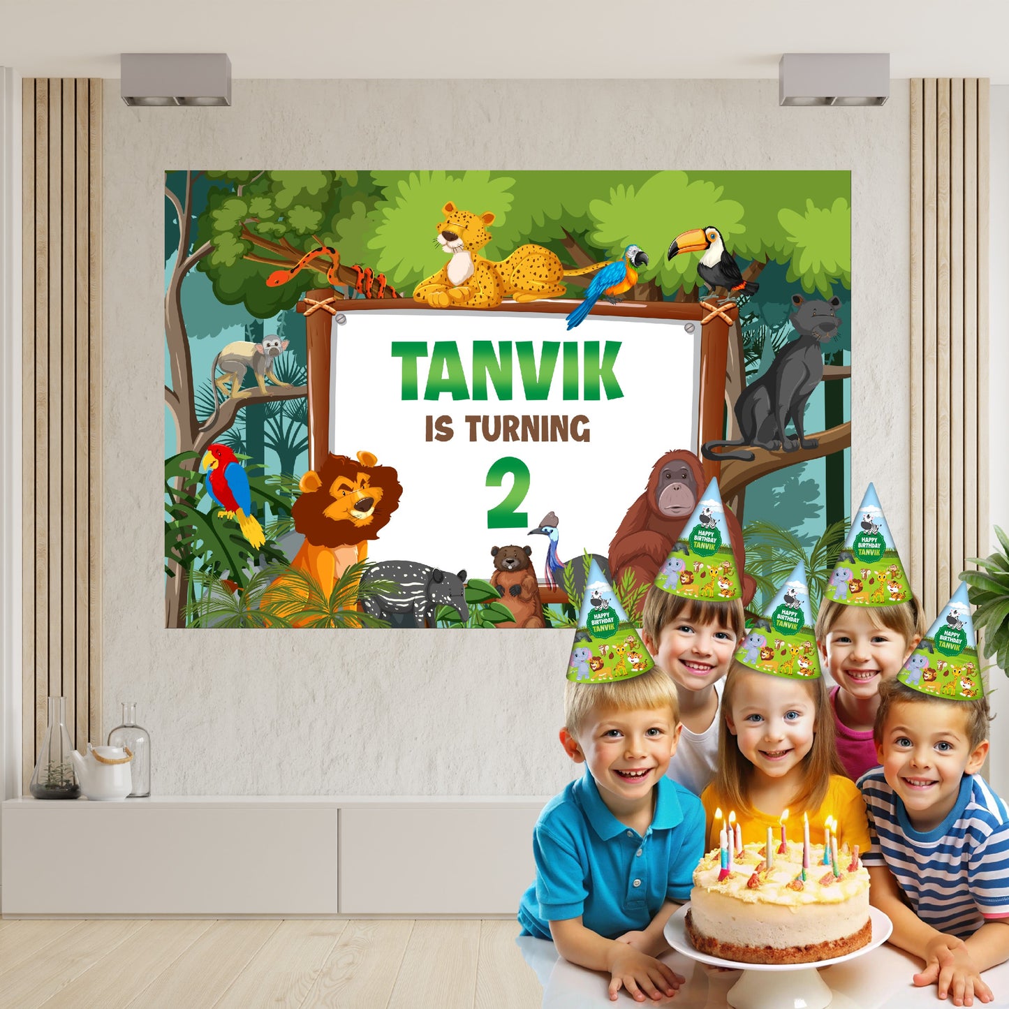 Jungle Theme Customized Backdrop