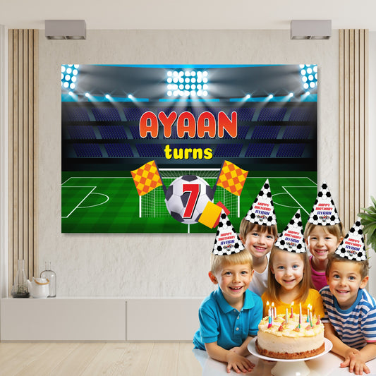 Football Theme Customized Backdrop