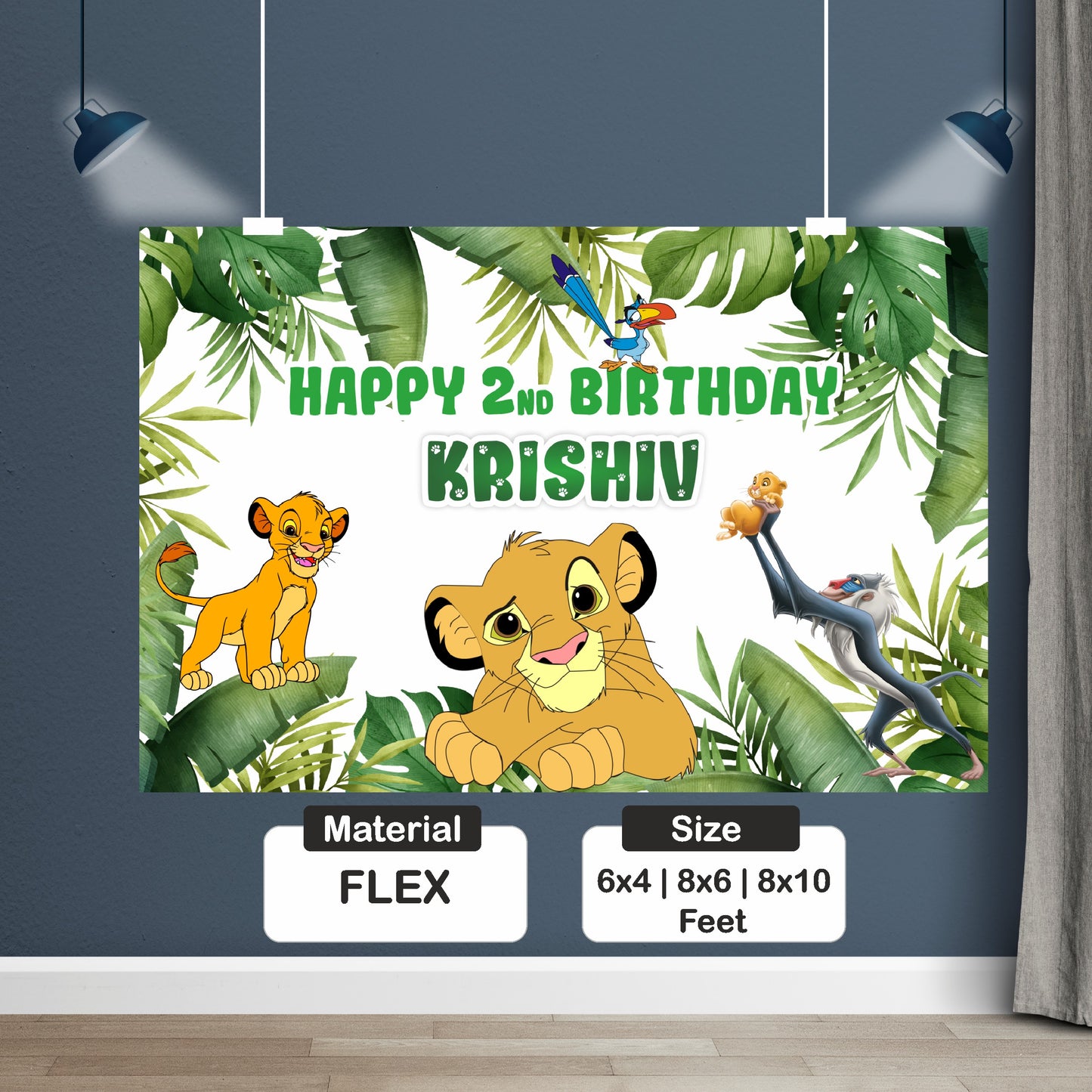 Lion King Theme Customized Backdrop