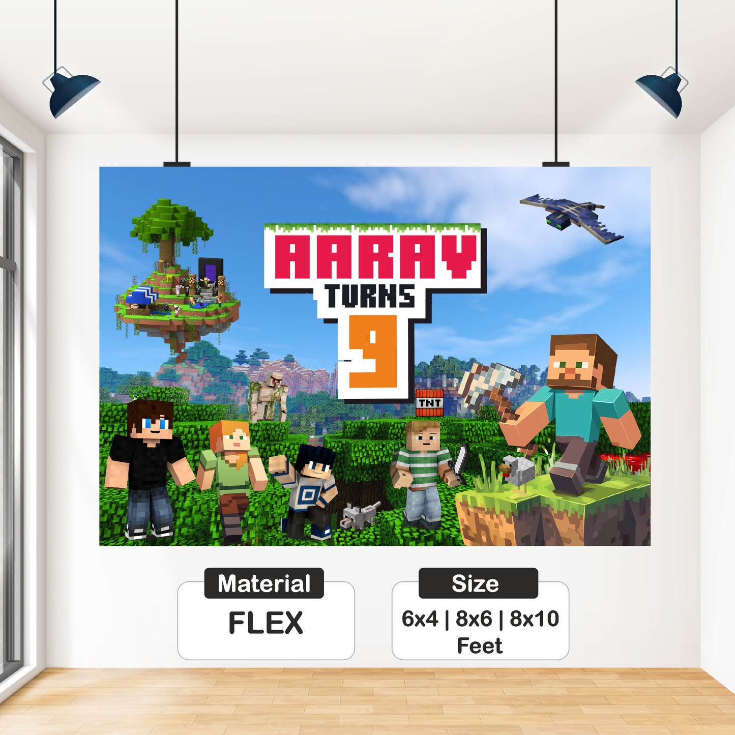 Minecraft Theme Customized Backdrop