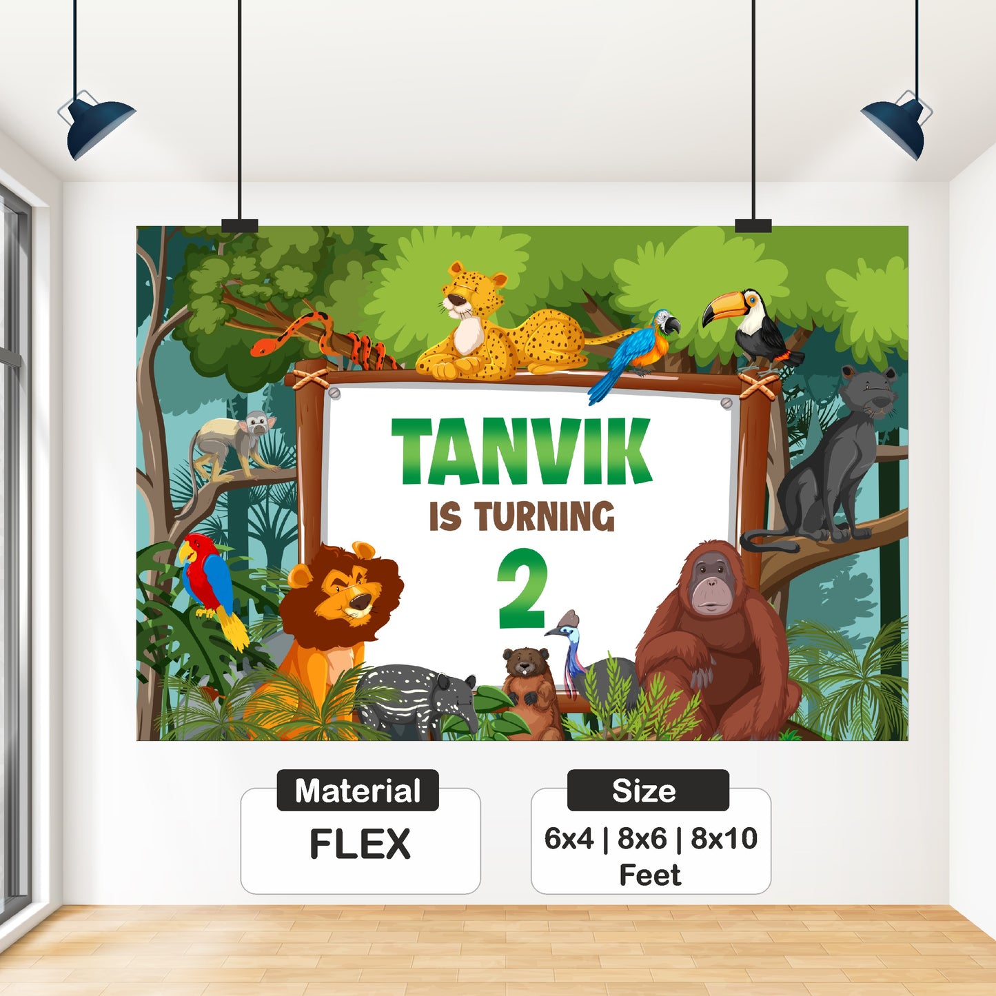 Jungle Theme Customized Backdrop
