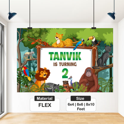 Jungle Theme Customized Backdrop