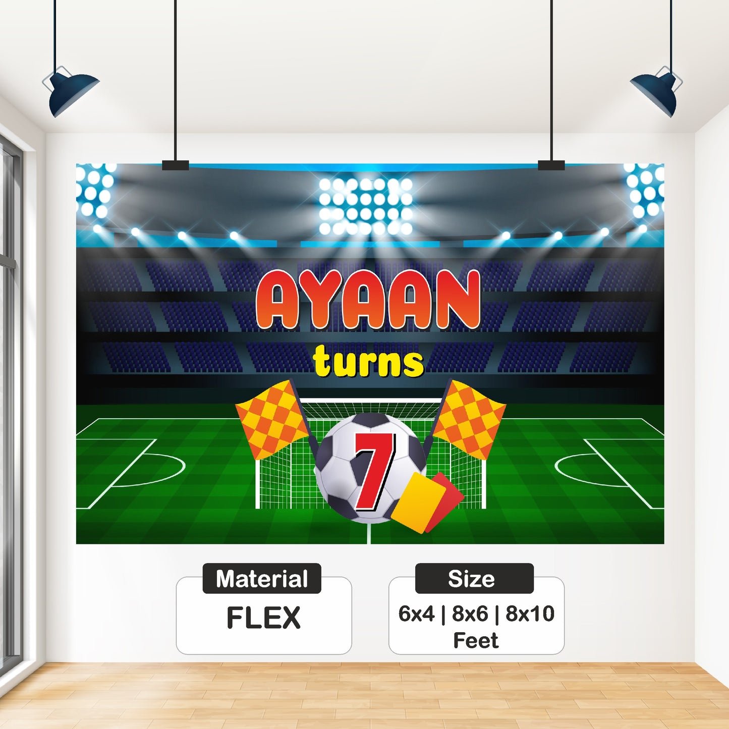 Football Theme Customized Backdrop