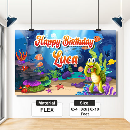 Under the Sea Theme Customized Backdrop My Store