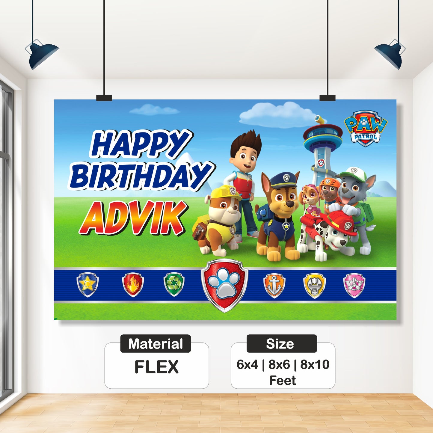 Paw Patrol Theme Customized Backdrop