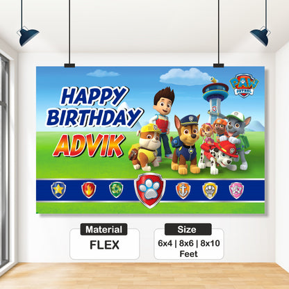 Paw Patrol Theme Customized Backdrop My Store