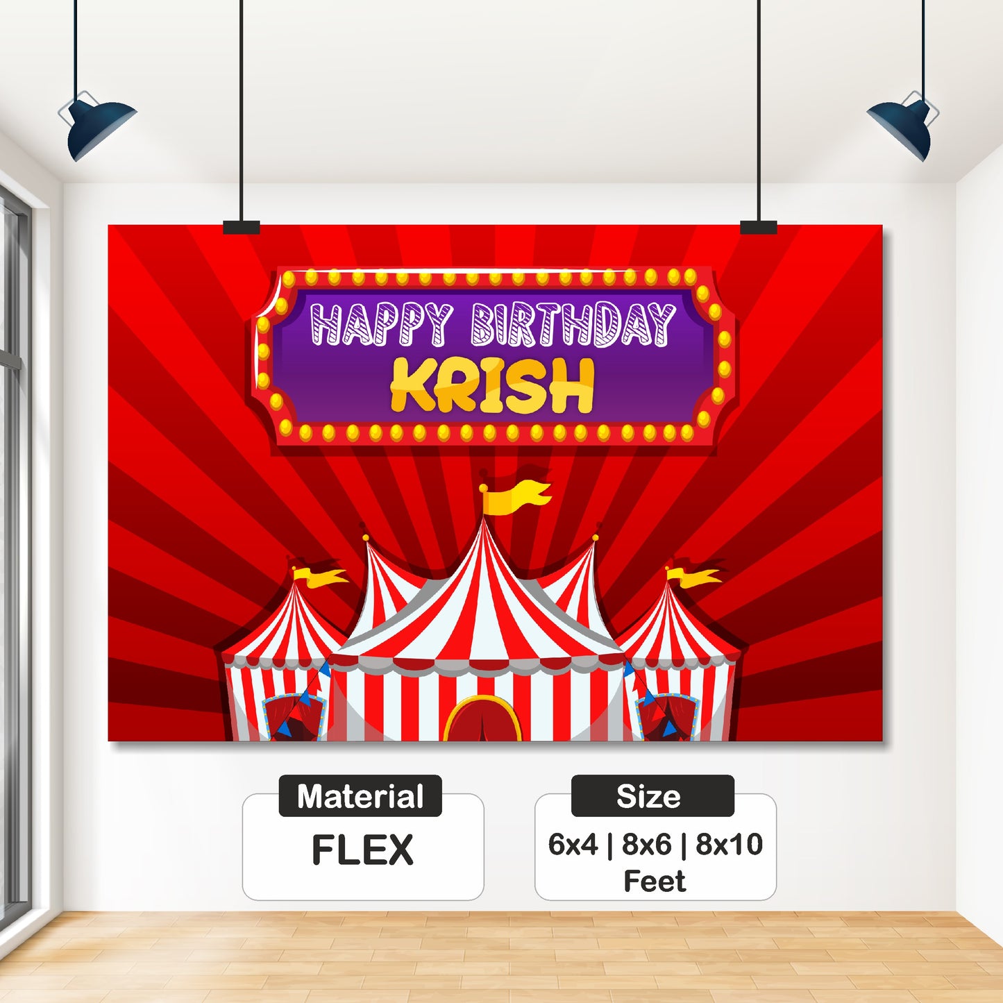 Carnival Theme Personalized Backdrop