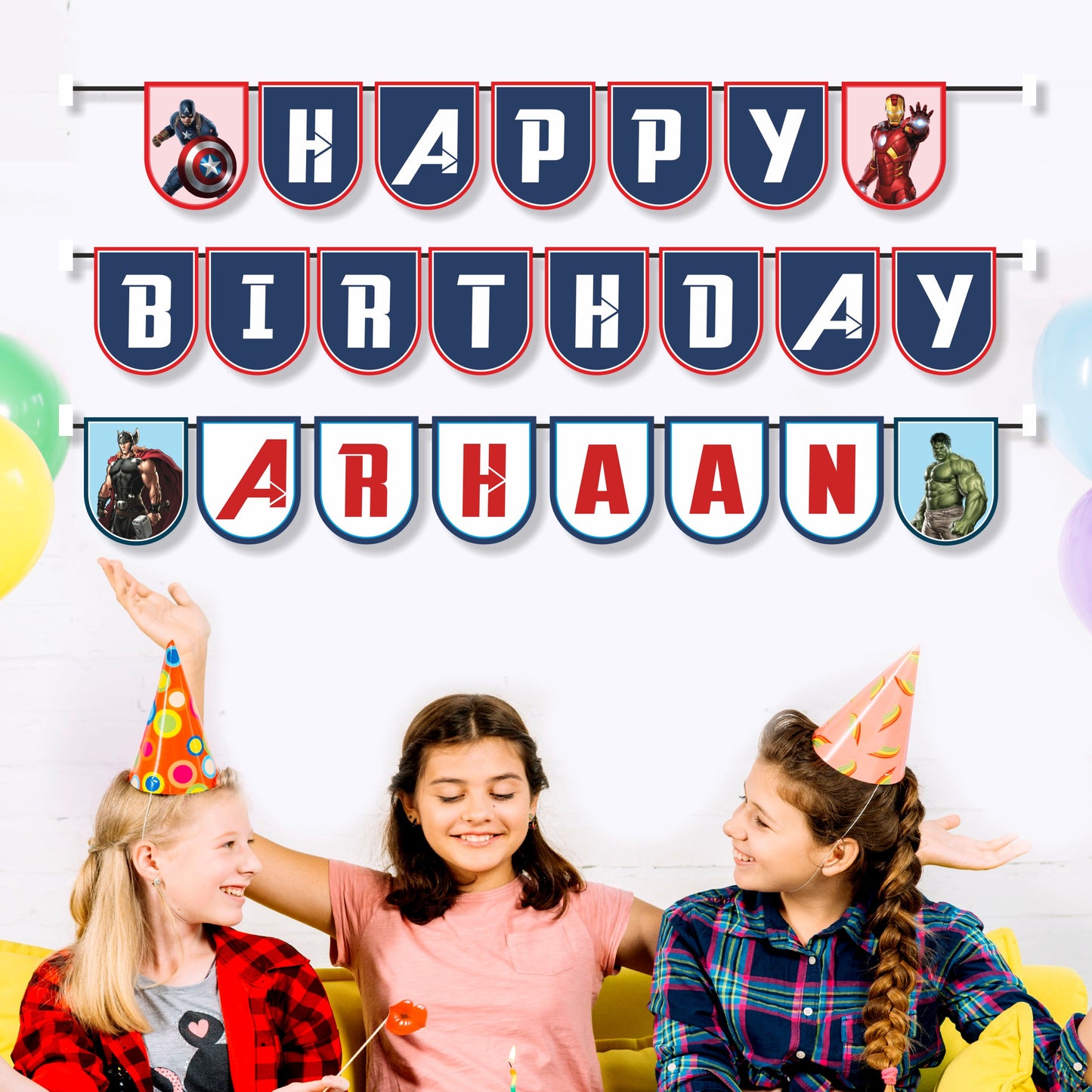 Avengers Theme Personalized Bunting