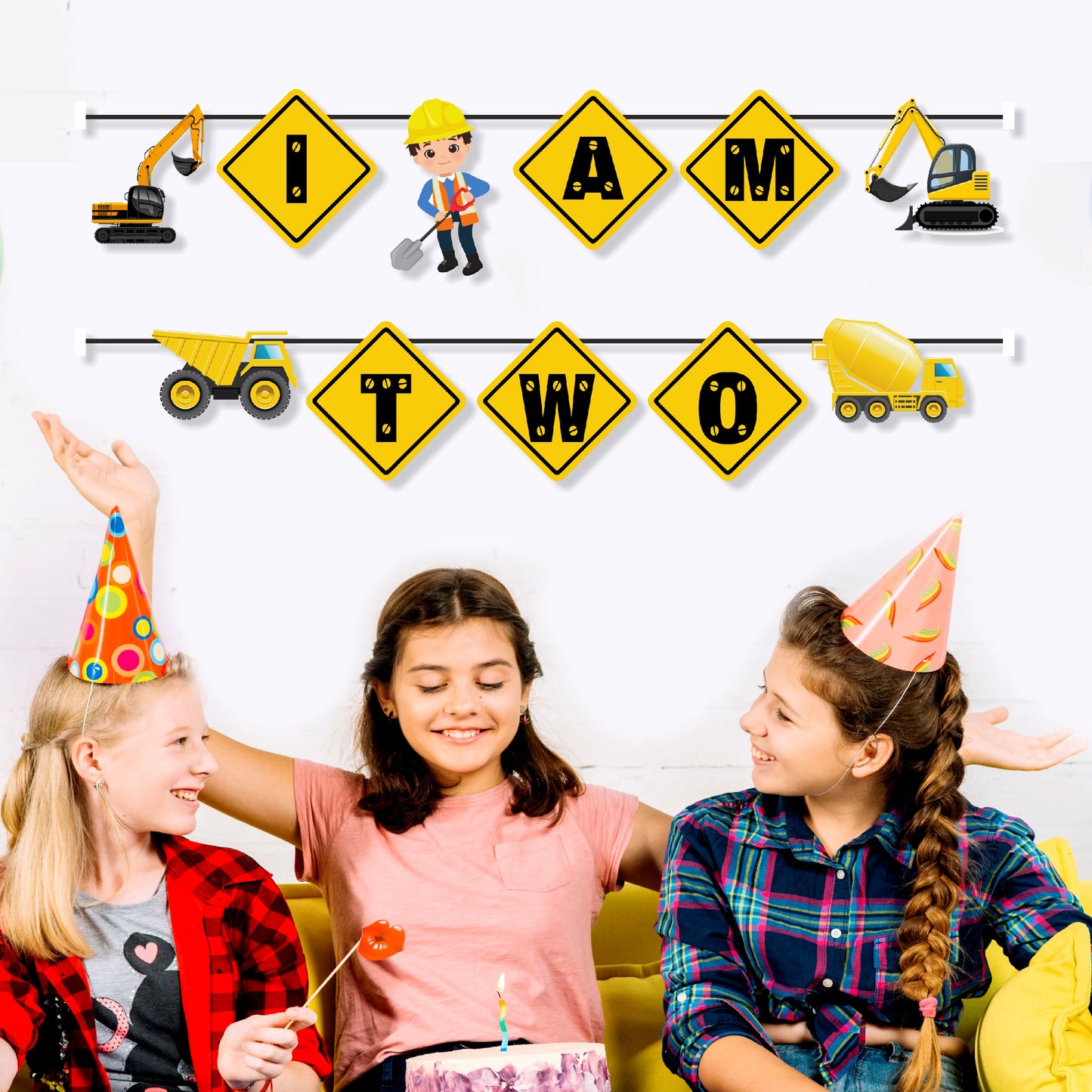 Construction Theme Age Bunting