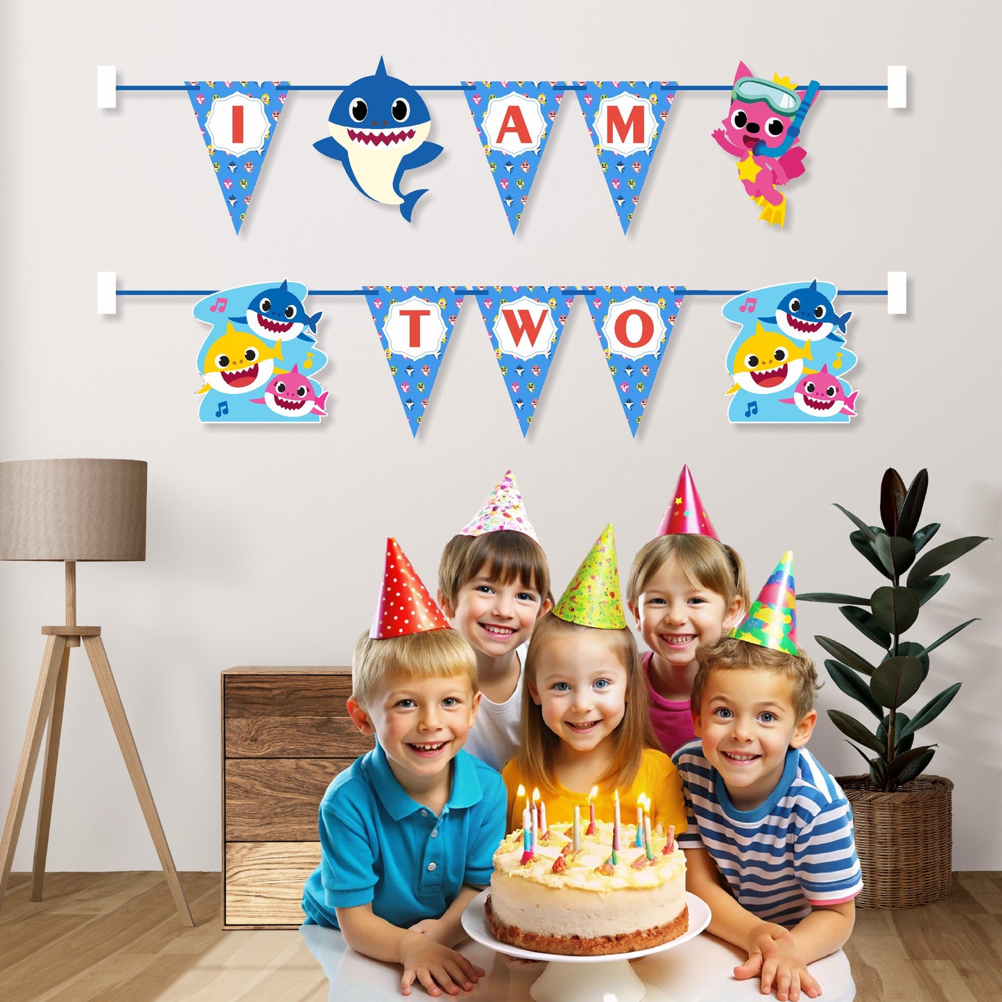 Baby Shark Theme Age Bunting