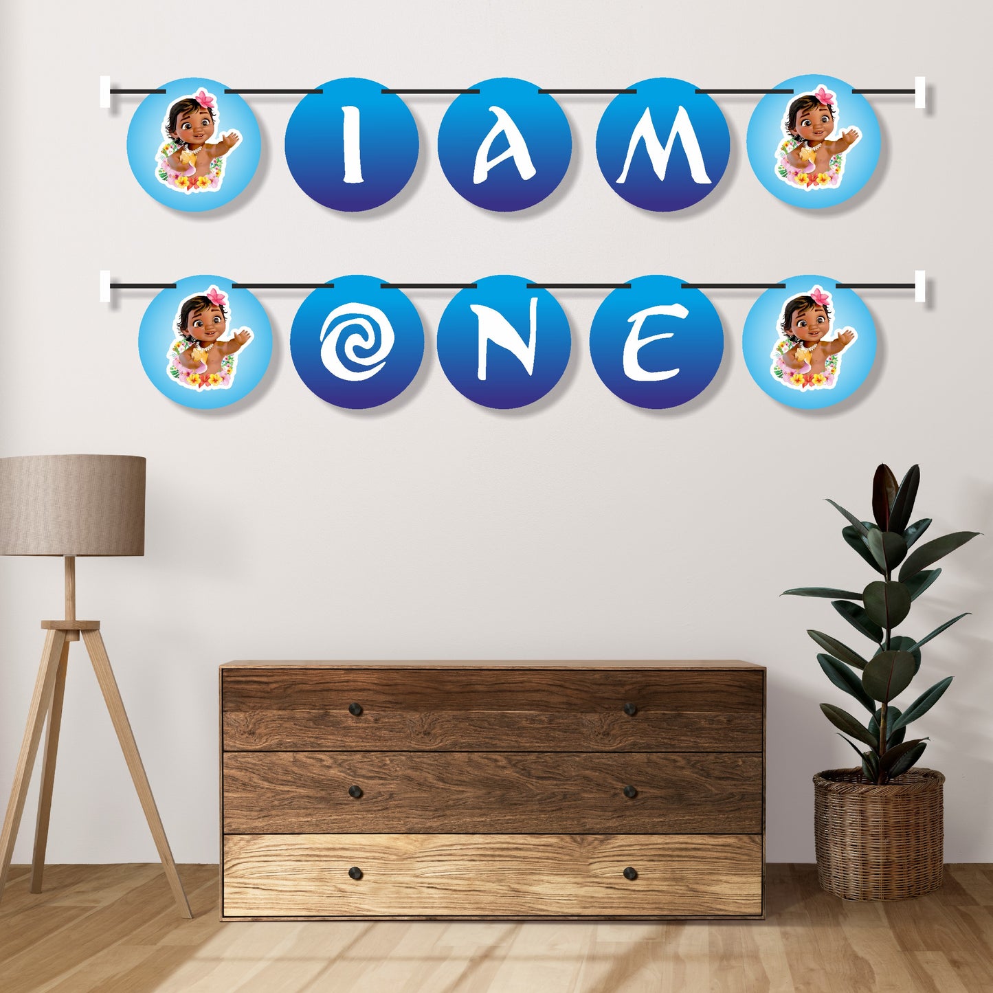 Moana Theme Age Bunting