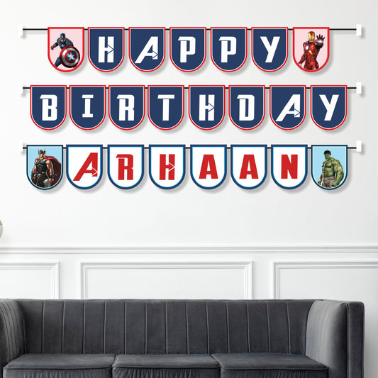 Avengers Theme Personalized Bunting