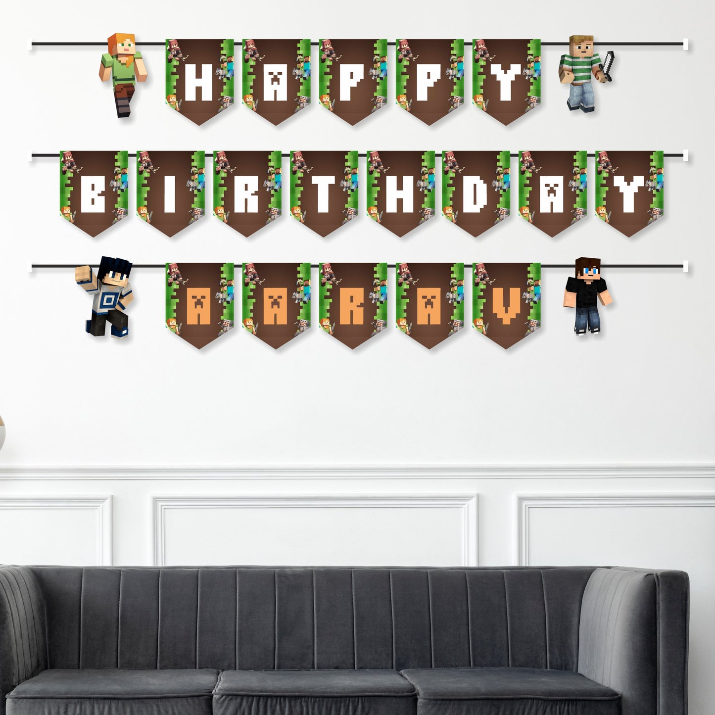 Minecraft Theme Classic Bunting