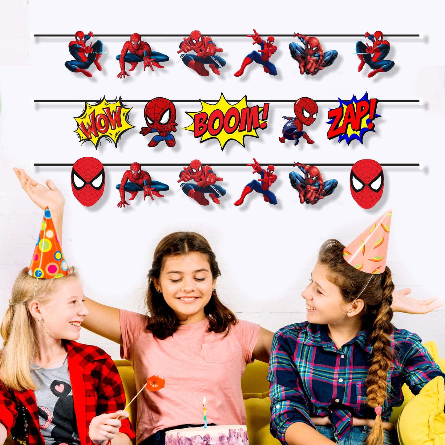 Spiderman Theme Character Bunting