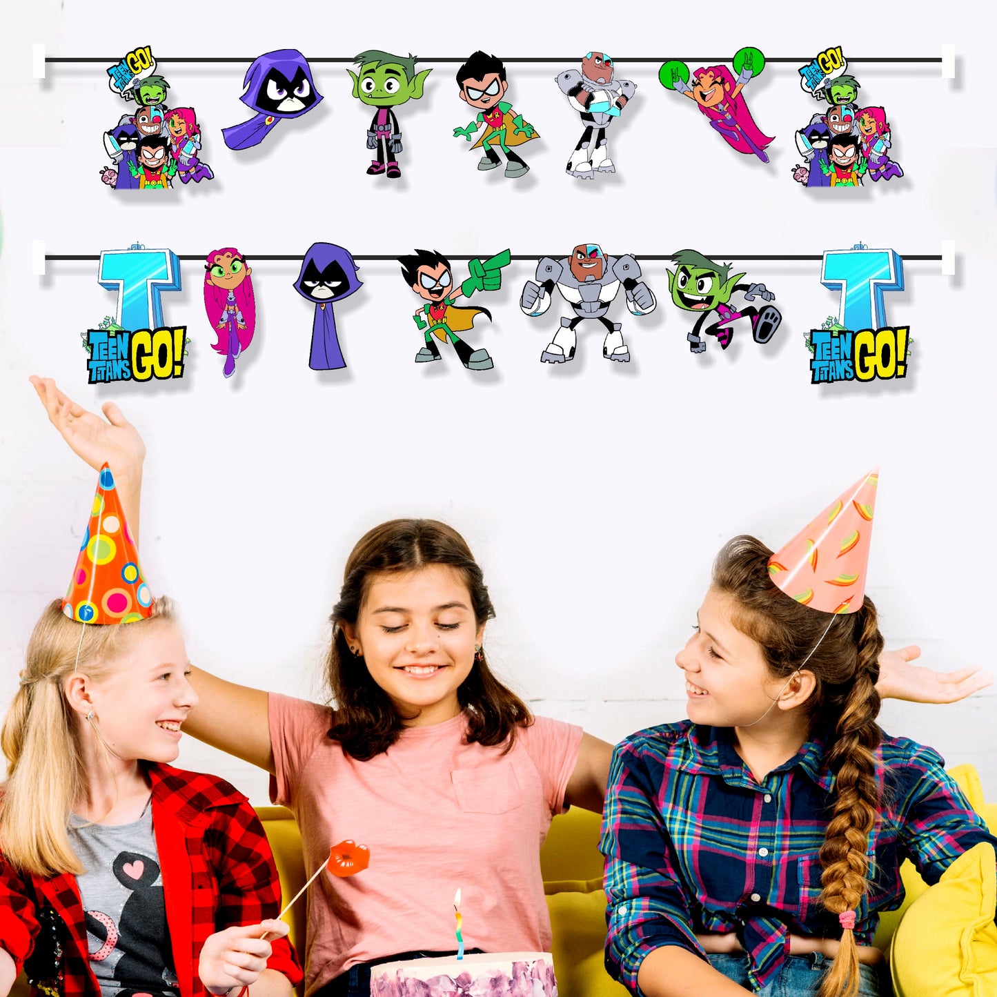 Teen Titans Theme Character Bunting