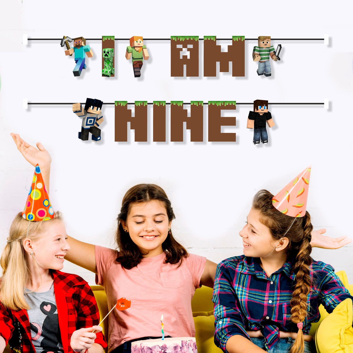 Minecraft Theme Age Bunting
