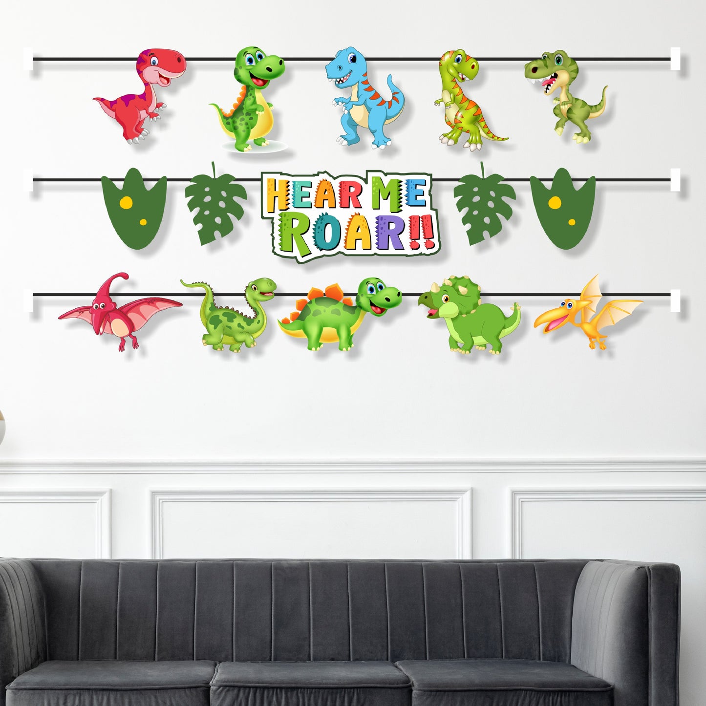 Dino Theme Character Bunting
