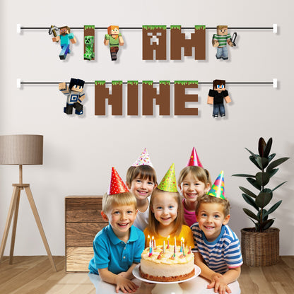 Minecraft Theme Age Bunting