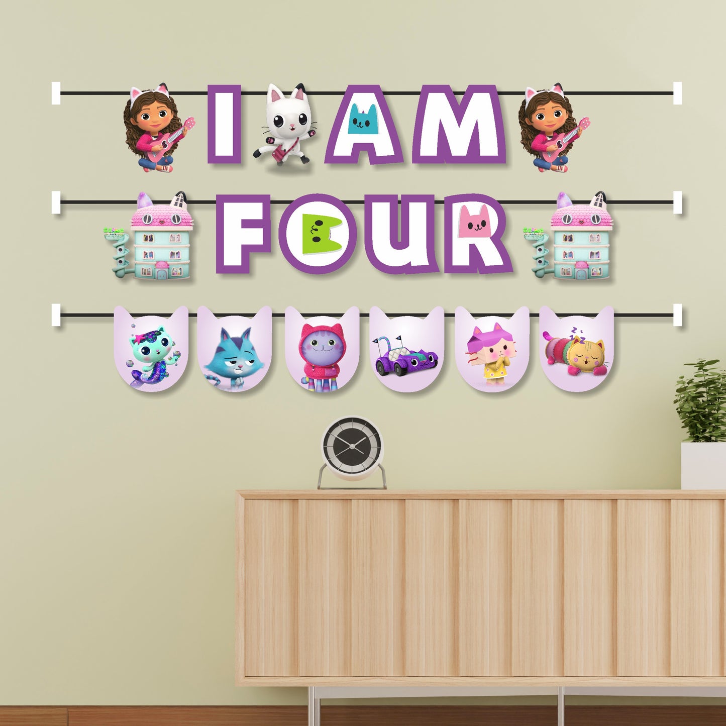 Gabby’s Dollhouse Theme Age Bunting