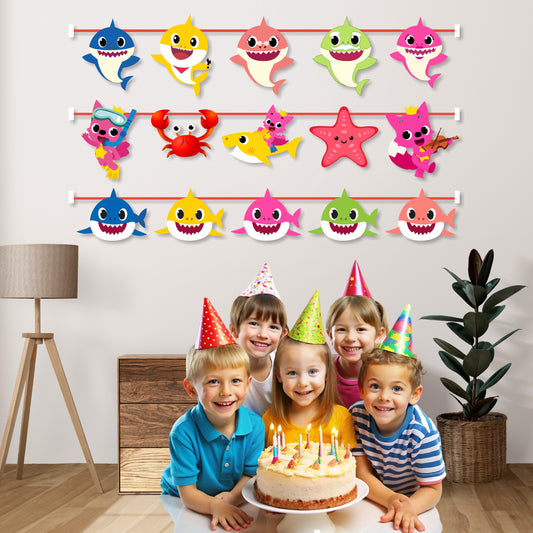 Baby Shark Theme Character Bunting