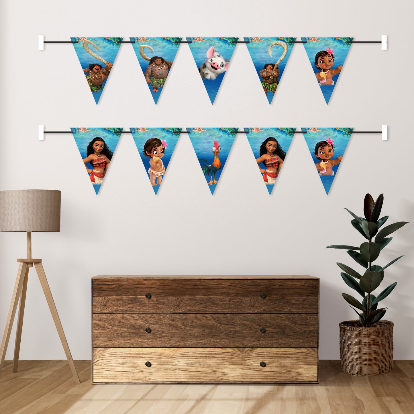 Moana Theme Character Bunting