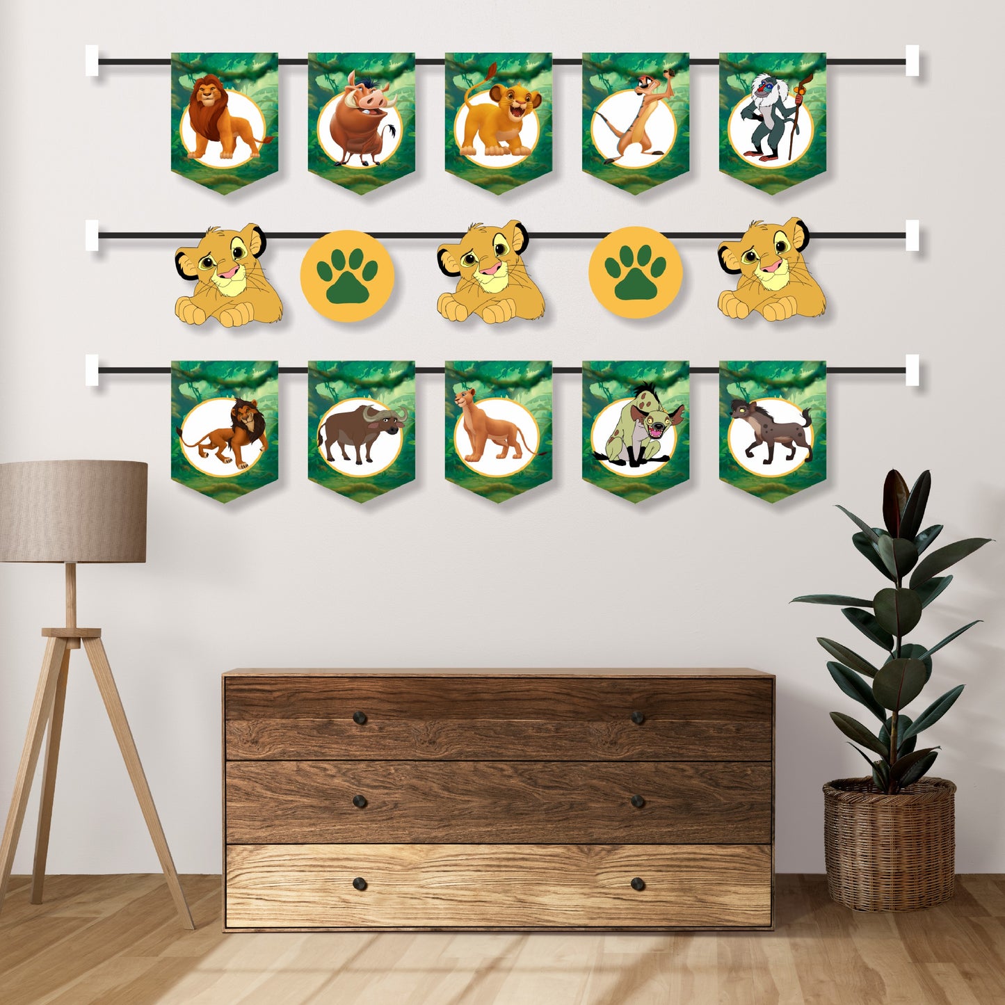 Lion King Theme Character Bunting