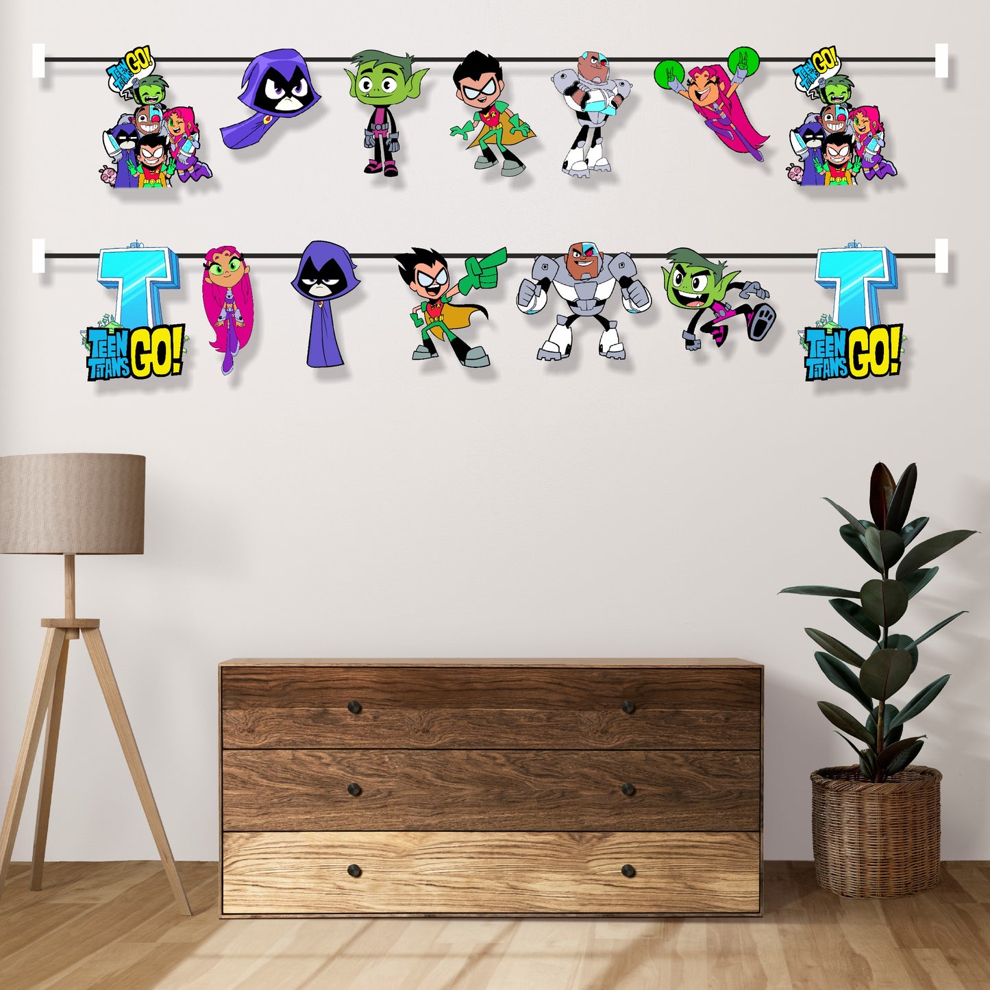 Teen Titans Theme Character Bunting