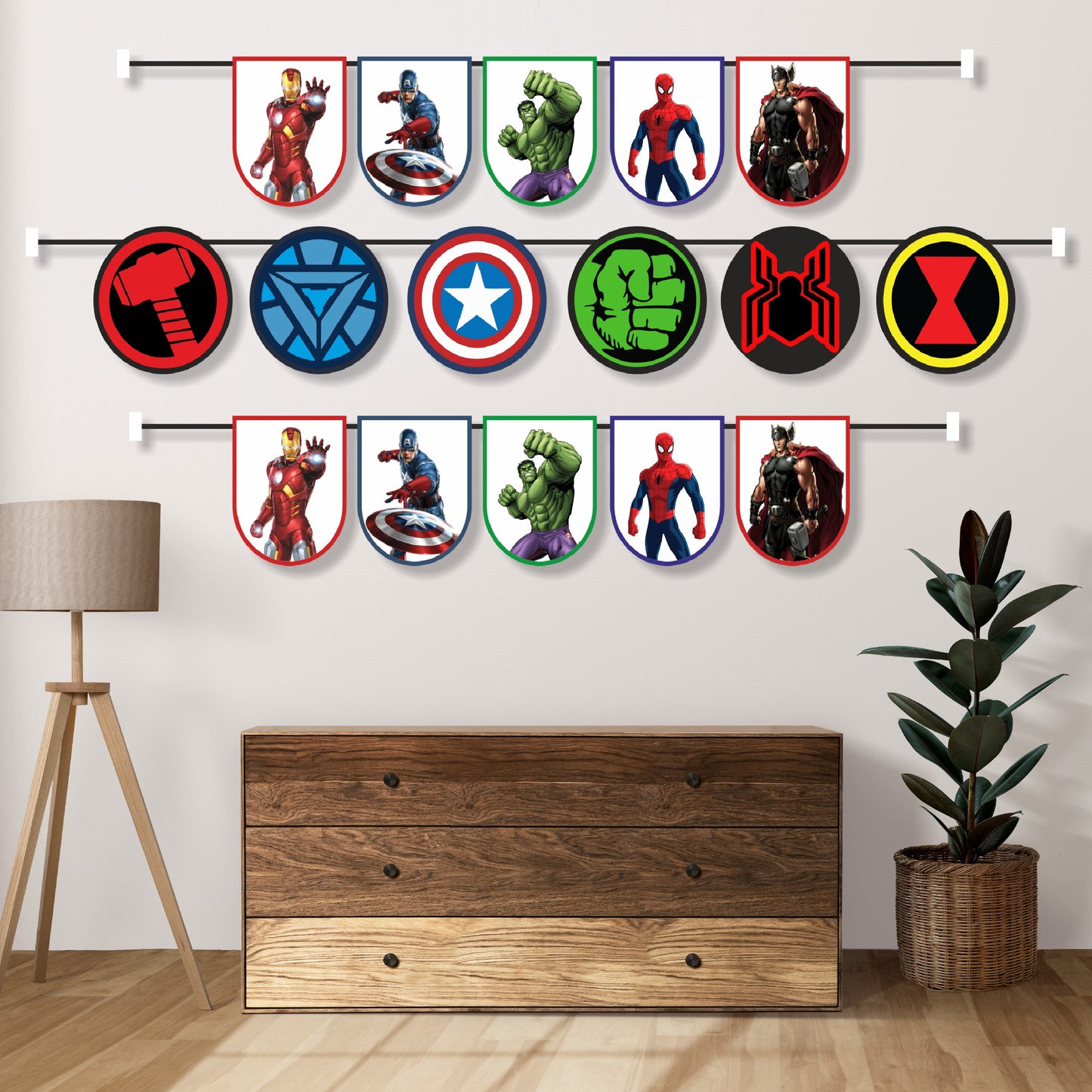 Avengers Theme Character Bunting