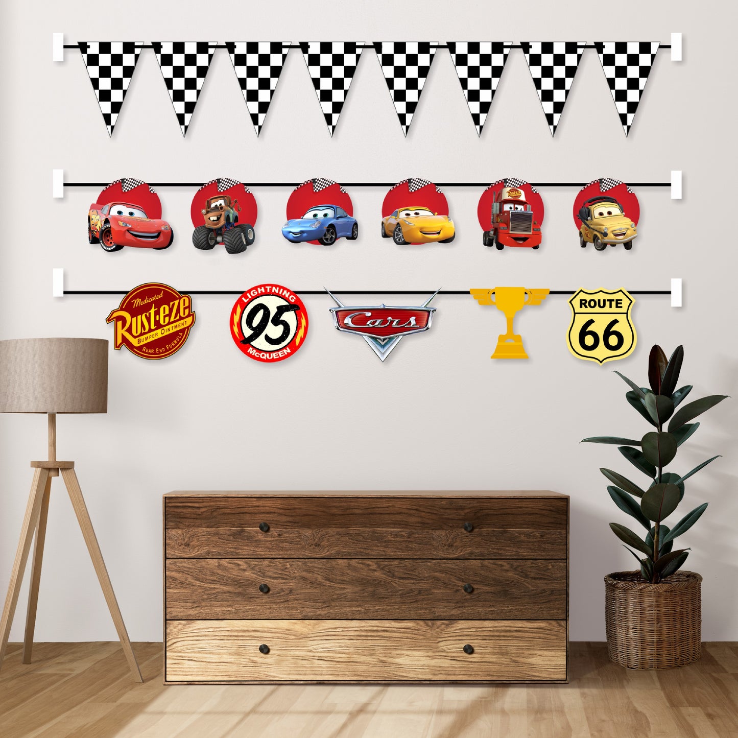 McQeen Car Theme Character Bunting