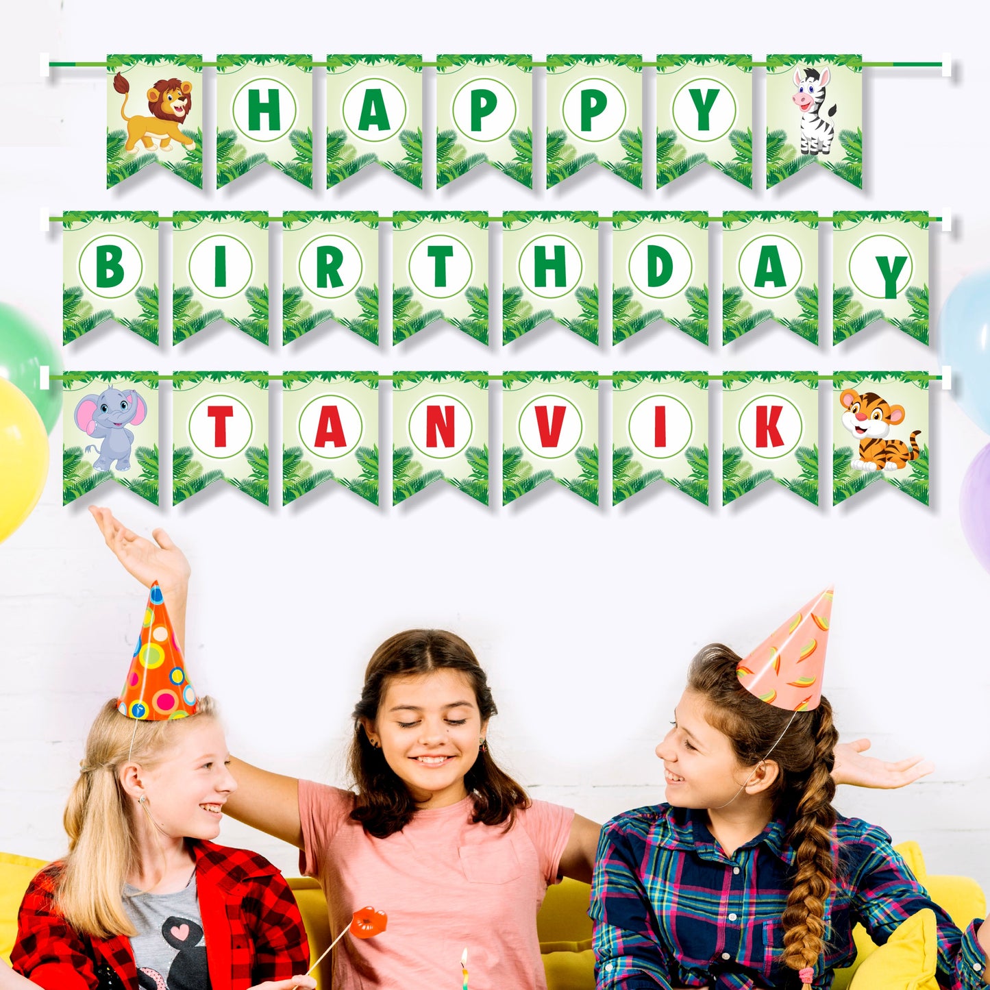 Jungle Theme Personalized Bunting