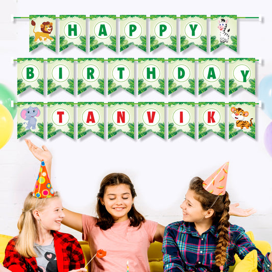 Jungle Theme Personalized Bunting