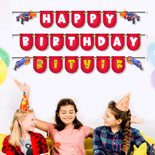 Nerf Gun Theme Personalized Bunting