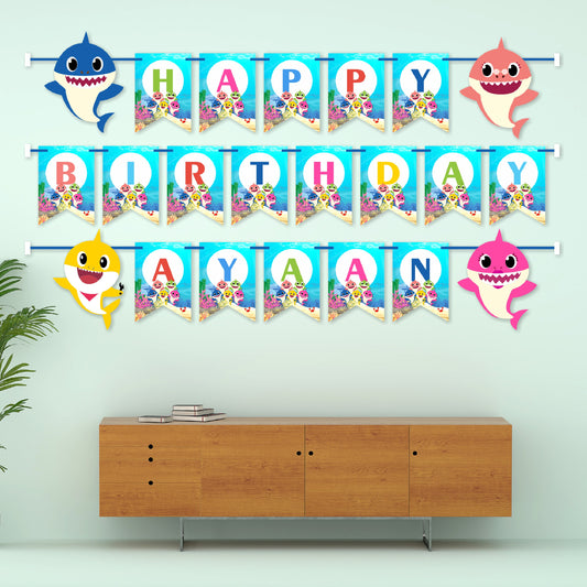 Baby Shark Theme Bunting