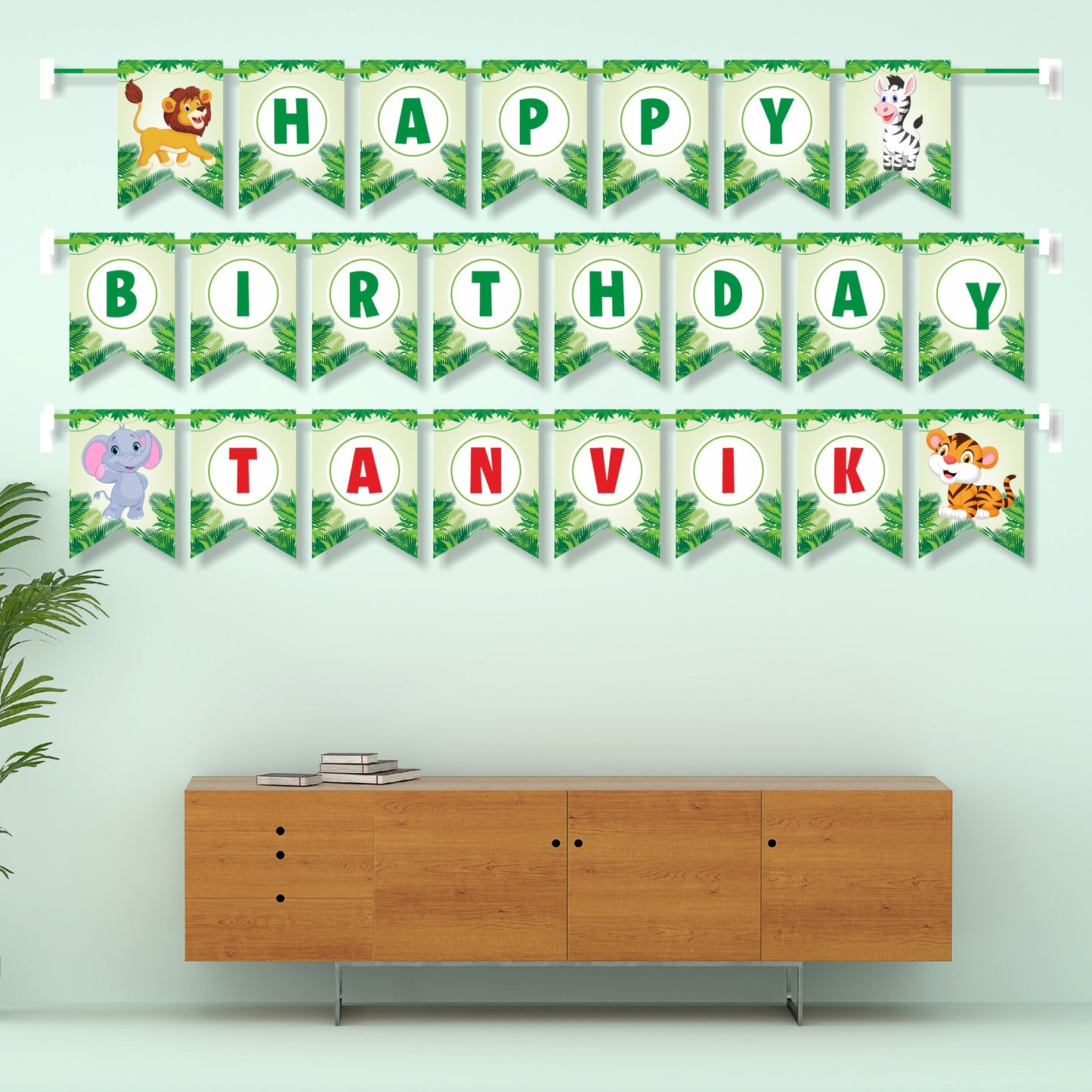 Jungle Theme Personalized Bunting