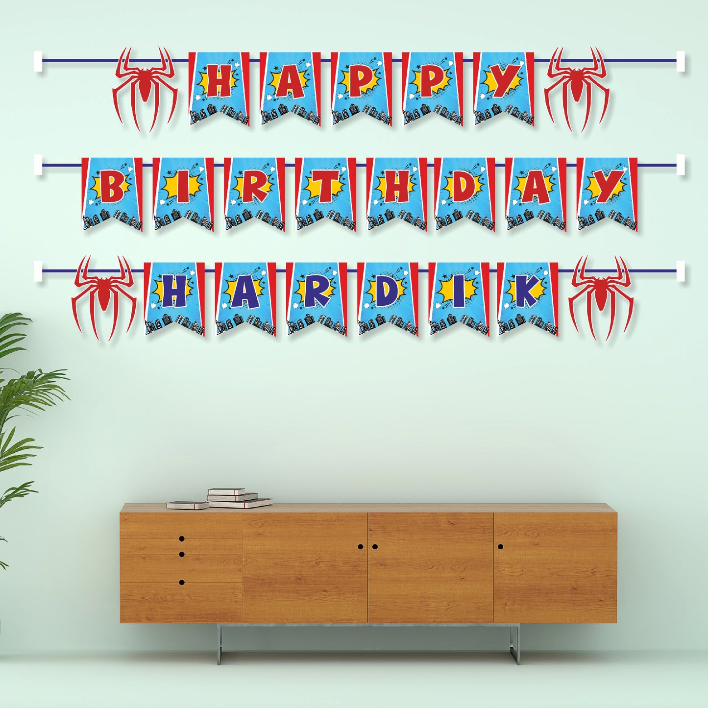 Spiderman Theme Bunting