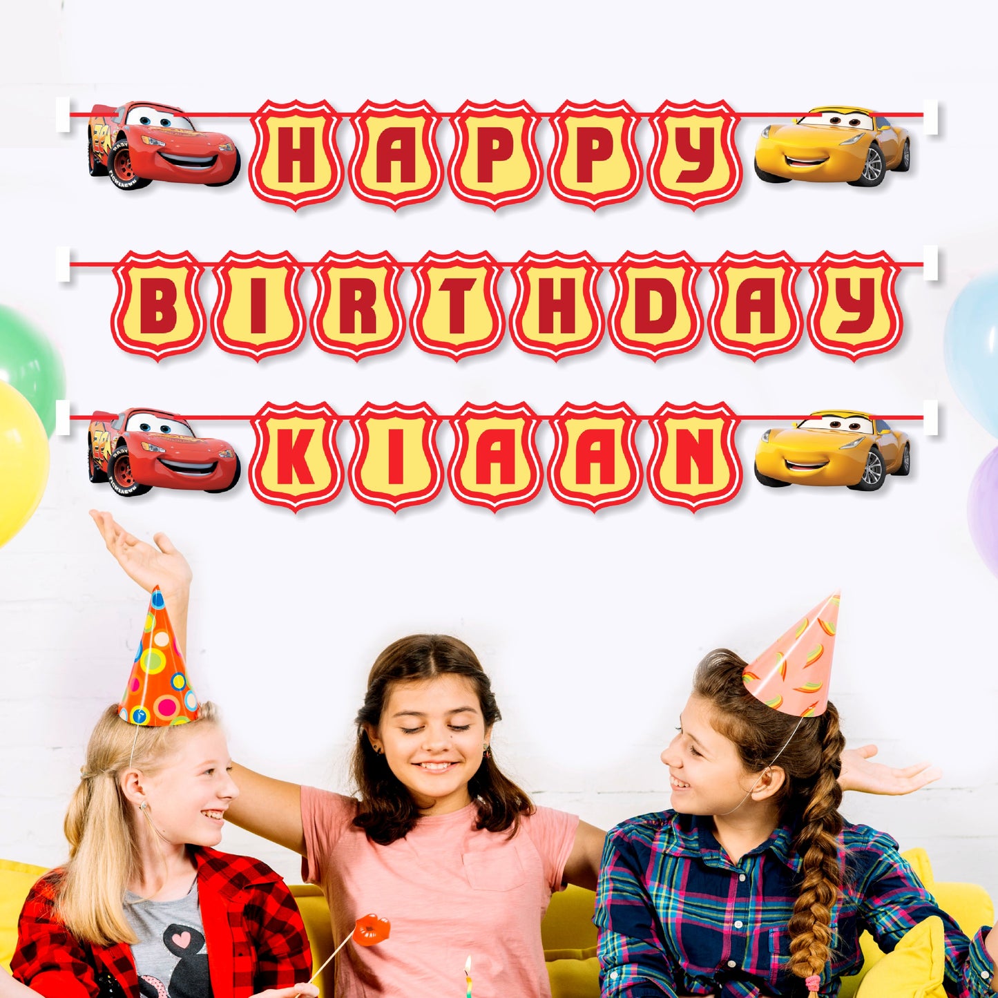 McQeen Car Theme Personalized Bunting